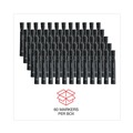 Permanent Markers | Universal UNV07054 Broad Chisel Tip Permanent Marker - Black (60/Pack) image number 5