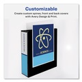 Binders | Avery 05600 3 Slant Rings 3 in. Capacity 11 in. x 8.5 in. Heavy-Duty Non Stick View Binder with DuraHinge - Black image number 9