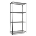Just Launched | Alera ALESW503618BA 36 in. x 18 in. x 72 in. 4-Shelf Wire Shelving Starter Kit - Black Anthracite image number 0