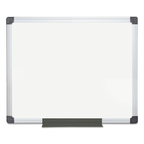 White Boards | MasterVision MA0307170 24 in. x 36 in. Value Lacquered Steel Magnetic Dry Erase Board - White Surface, Satin Aluminum Frame image number 0
