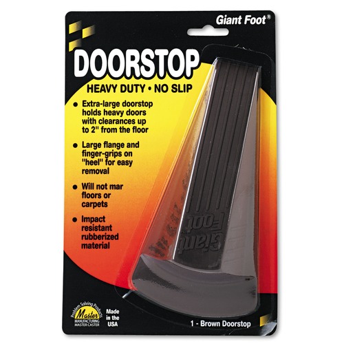 Office & Office Supplies | Master Caster 00964 Giant Foot 3.5 in. W x 6.75 in. D x 2 in. H No-Slip Rubber Wedge Doorstop - Brown image number 0