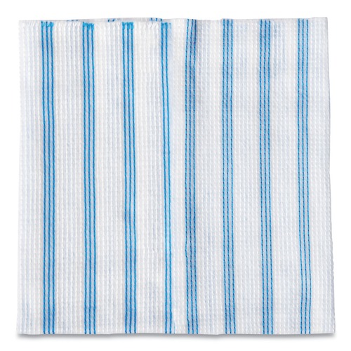 Cleaning Cloths | Rubbermaid Commercial HYGEN 2134283 12 x 12 Disposable Microfiber Cleaning Cloths - Blue/White Stripes (600/Carton) image number 0