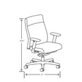 Office Chairs | HON HONI2U2ASX39NTK Ignition 2.0 17 in. to 21.5 in. Seat Height Vinyl Upholstered Mid-Back Task Chair - Flint Seat/Back/Black Base image number 2