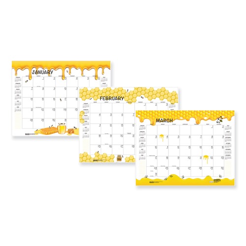 Bulletin Boards | House of Doolittle 156 22 in. x 17 in. 12-Month (Jan to Dec) 2026 Recycled Honeycomb Desk Pad Calendar - Honeycomb Artwork image number 0