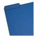 File Folders | Smead 10279 1/3-Cut Tabs Assorted Letter Size 0.75 in. Expansion Interior File Folders - Navy Blue (100/Box) image number 1