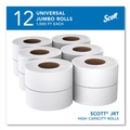  | Scott 07805 Essential 3.55 in. x 1000 ft. 2-Ply Septic Safe JRT Jumbo Roll Bathroom Tissue - White (12 Rolls/Carton) image number 1