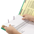 File Folders | Smead 19033 Six SafeSHIELD Fasteners 2 Dividers Legal Size Six-Section Pressboard Top Tab Classification Folders - Green (10/Box) image number 5