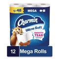Toilet Paper | Charmin 80841801 2-Ply Septic Safe Ultra Soft Bathroom Tissue Mega Roll - White (208 Sheets/Roll, 12 Rolls/Pack, 5 Packs/Carton) image number 1