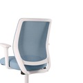 Office Chairs | Alera ALEWX42BME24 17.09 in. to 20.83 in. Seat Height Up to 275 lbs. Wessex Ergonomic Fabric Mesh Swivel Task Chair - Seafoam Seat/Back, White Base image number 2