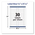 Labels | Avery 75366 0.66 in. x 3.44 in. Permanent TrueBlock File Folder Labels with Sure Feed Technology - White (1800/Box) image number 4