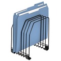 File Folders | Fellowes Mfg Co. 68112 7.38 in. x 5.88 in. x 8.25 in. Letter to Legal Size Files 7 Sections Wire Organizer - Black image number 0