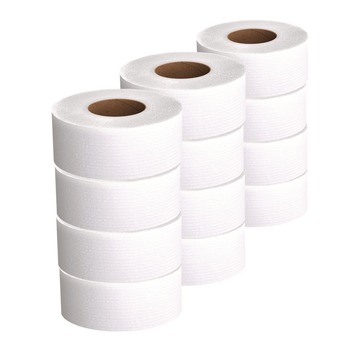 TOILET PAPER | Scott 07805 Essential 3.55 in. x 1000 ft. 2-Ply Septic Safe JRT Jumbo Roll Bathroom Tissue - White (12 Rolls/Carton)