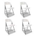  | Alera ALEFR9402 18.19 in. Seat Height 225 lbs. Capacity Molded Resin Folding Chair - White (4/Carton) image number 5
