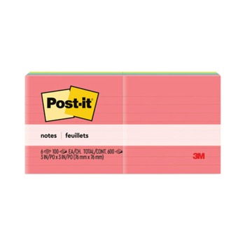  | Post-it Notes 630-6AN 3 in. x 3 in. Note Ruled Original Pads - Poptimistic Collection (100-Sheets/Pad, 6-Pads/Pack)