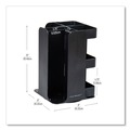 Breakroom Supplies | Mind Reader CUPOSPIN-BLK 8 in. x 8 in. x 12 in. 8-Compartment Anchor Collection Coffee Cup, Lid, and Condiment Carousel Countertop Organizer - Black image number 5