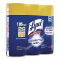 Hand Wipes | LYSOL Brand 19200-82159 7 in. x 7.25 in. 1-Ply Disinfecting Wipes - Lemon and Lime Blossom White (4/Carton) image number 1