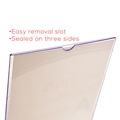 Desk Shelves | Deflecto 590601 8.5 in. x 4.5 in. x 11 in. Superior Image Slanted Sign Holder with Business Card Holder - Clear image number 6