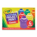 Acrylic & Tempera Paint | Crayola 541204 2 oz Washable Paint - Assorted Colors (6/Set) image number 0