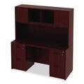 Office Desks & Workstations | Alera ALEVA286015MY 58.88 in. x 15 in. x 35.38 in. 4 Compartments Valencia Series Hutch with Doors - Mahogany image number 8
