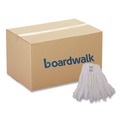  | Boardwalk BWK8002 Enviro Clean Looped Mop Head With Tailband - Medium, White (12/Carton) image number 0