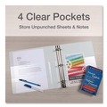 Binders | Cardinal 10340CB 4 in. Capacity 11 x 8.5 Premier Easy Open ClearVue Locking Slant-D Ring Binder - White image number 4