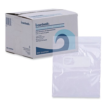 Boardwalk BWKQUARTBAG 7 in. x 8 in. Quart Reclosable Food Storage Bags - Clear (500/Box)