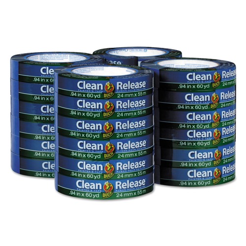 Tapes | Duck 284371 Clean Release 0.94 in. x 60 yards 3 in. Core Painter's Tape - Blue (24/Carton) image number 0
