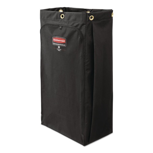 Cleaning Carts | Rubbermaid Commercial 2202530 10.5 in. x 16.8 in. x 33 in. 30 Gallon Fabric Cleaning Cart Bag for Rubbermaid Commercial Housekeeping and Janitorial Carts - Black (4/Carton) image number 0