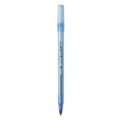 Pens | BIC GSF11 BLU Round Stic Xtra Precision Fine 0.8 mm. Stick Ballpoint Pen - Blue Ink/Translucent Blue Barrel (1-Dozen) image number 1