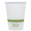 Cups and Lids | World Centric CU-PA-8 8 oz. Paper Hot Cups - White (1000/Carton) image number 0