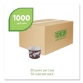  | Eco-Products EP-BSC8-WA 8 oz 3.04 in. Diameter x 2.3 in. h World Art Renewable and Compostable Paper Food Container - Brown (1000/Carton) image number 1