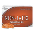 Just Launched | Alliance 37646 1 lbs. Box Size 64 0.04 in. Gauge Non-Latex Rubber Bands - Orange (1-Box) image number 1