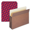 File Folders | Smead 73224 3.5 in. Expansion Drop Front File Pockets - Letter Size/Redrope (25/Box) image number 1