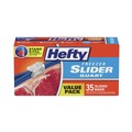 Food Service | Hefty 00R88079 7 in. x 8 in. 32 oz. Slider Stand and Fill Freezer Storage Bags - Clear (35/Box) image number 0