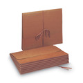 File Folders | Smead 71073 5.25 in. Expansion 1 Section Letter Size Cloth Tie Closure Redrope Expanding Wallets - Redrope image number 1
