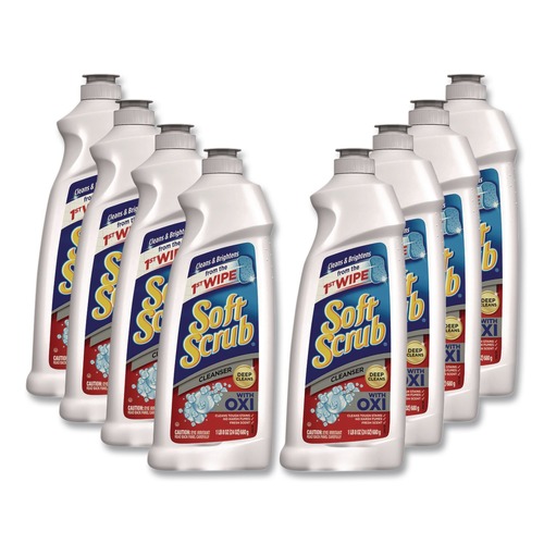 All-Purpose Cleaners | Soft Scrub 23400 07226 Oxi Cleanser, Clean Scent, 24 oz Bottle, 8/Carton image number 0