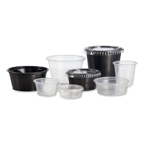  | Dart 325PCBLK 3.25 oz. Conex Complements Portion/Medicine Cups - Black (2500/Carton) image number 0
