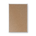 Bulletin Boards | Mead 85360 Economy 24 x 18 Cork Board with Aluminum Frame - Tan Surface/Silver Aluminum Frame image number 1