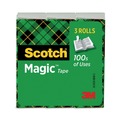 Packing Tapes | Scotch 810K3 Magic 0.75 in. x 83.33 ft. 1 in. Core Tape Refill - Clear (3/Pack) image number 3