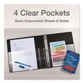 Binders | Cardinal 10321CB 11 in. x 8-1/2 in. ClearVue 3-Ring 2 in. Capacity Easy Open Slant-D Ring Binder - Black image number 4