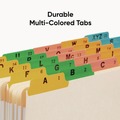 File Folders | Smead 50180 1/5-Cut Tab A to Z 8.5 in. x 11 in. Alphabetic Top Tab Indexed File Guide Set - Manila (25/Set) image number 4