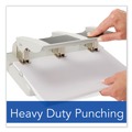 Staple Punches | Swingline A7074550C 9/32 in. Holes 75-Sheet Heavy-Duty High-Capacity Three-Hole Adjustable Punch - Putty/Gray image number 4