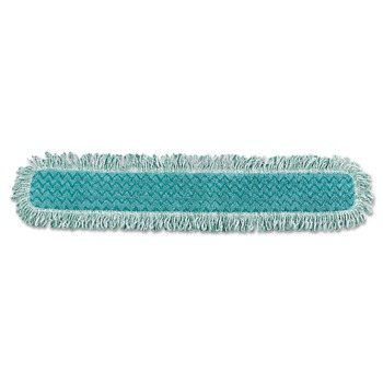 Rubbermaid Commercial HYGEN FGQ43800GR00 36 in. Microfiber HYGEN Dry Dusting Mop Heads with Fringe - Green
