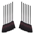 Brooms | Boardwalk BWK930BP 10 in. x 58.5 in. Wood Handle Flagged Tip Poly Bristle Janitor Brooms - Natural/Black (1 Dozen) image number 0