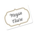 Labels | Avery 08720 3-3/8 in. x 2-1/3 in. Flexible Adhesive Name Badge Labels - White/Gold Border (120/Pack) image number 1