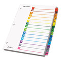 Binders | Cardinal 61518 11 x 8.5 OneStep Printable Table of Contents and 1 to 15 Dividers - White/Assorted Tabs (15/Set) image number 1