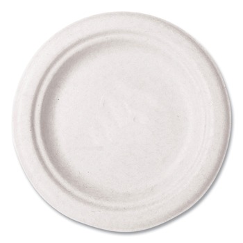 Vegware WHBRG-06 6 in. Molded Fiber Compostable Tableware Plate - White (1000/Carton)