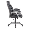 Office Chairs | Alera ALEFD41B19 18.62 in. to 22.56 in. Seat Height Fulford Bonded Leather High-Back Managers Chair Supports 275 lbs. - Black Seat/Back, Silver Base image number 1