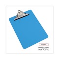 Clipboards | Universal UNV40307 1.25 in. Clip Capacity 8.5 in. x 11 in. Plastic Clipboard with High Capacity Clip - Translucent Blue image number 6