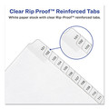 Dividers & Tabs | Avery 82105 26-Tab Exhibit A to Exhibit Z 11 in. x 8.5 in. Allstate Style Preprinted Legal Exhibit Side Tab Index Dividers - White (1-Set) image number 3